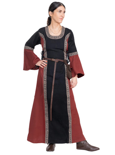 Burgdame kleid schwarz rot - burgdame,