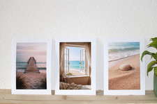 3er set strand bilder meer - set, a4