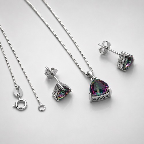Silberschmuckset mystic topas - silberschmuckset,