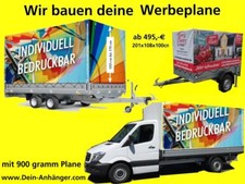 Neue Werbeplane Pritschenwagen