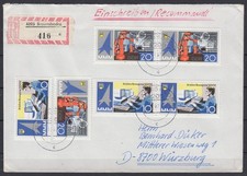 DDR 1987 R-Brief Mi.3132/33 Messe Schweißroboter Computer [dd0481]
