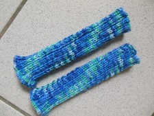 Stulpen Müffchen Kinder ,Blautöne , L: 18 cm, Wolle