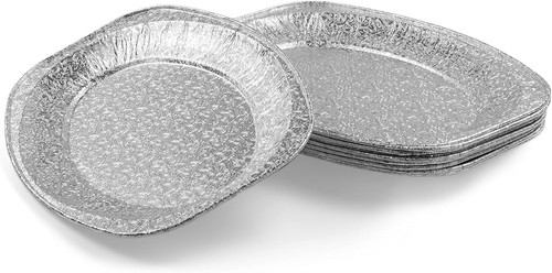 Ovale aluminium tabletts - 10, aluminium-tabletts