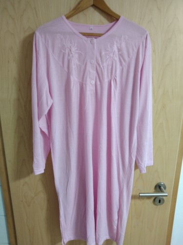 Damen nachthemd langarm - damen, rosa