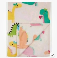 Rosa Dinosaurier Fleecedecke