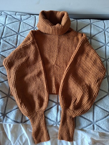 Brauner kurz strick rolli - brauner,