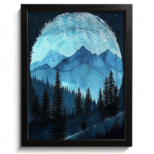 Abstrakt blau fingerabdruck - abstrakt,