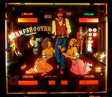 Sharpshooter Gameplan Flipper Pinball Back Glas Scheibe