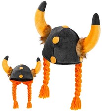 Wikingerhelm mit Zöpfen Kelten Gallier Fasching Motto Kopfbedeckung 123021513