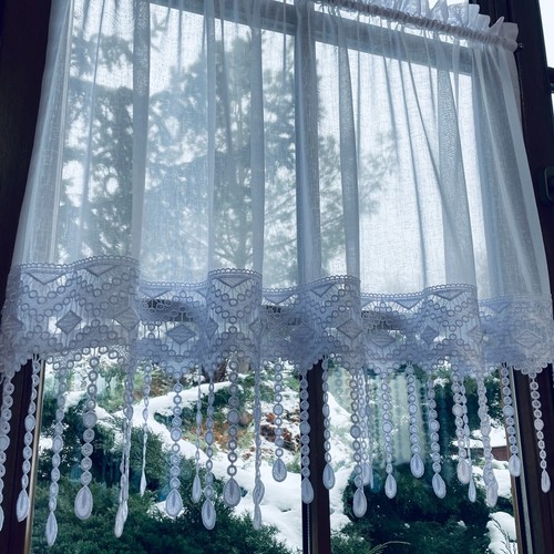 Gardine mit gipüre spitze - gardine,