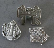 PIN Anstecker Anstecknadel Schach Schachbrett Schachspieler Button Abzeichen