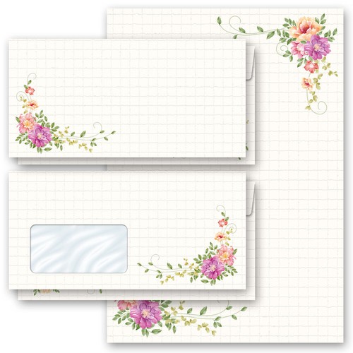 Briefpapier sets blumenbrief - briefpapier-sets,