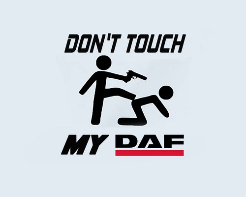 Don touch daf aufkleber - don't,