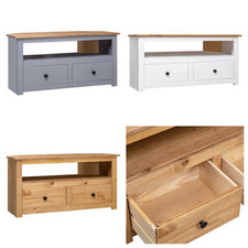 TV-Eckschrank Massivholz Panama-Kiefer Fernsehschrank TV Möbel Fernsehtisch