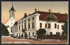 Ansichtskarte Aulendorf, Schloß mit Kirche 1924 