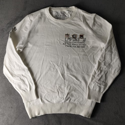 Camp david pullover - david, weiß