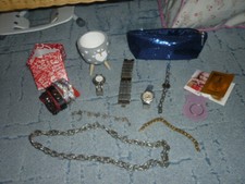 4xUhren(Fossil, Chime,Auriol, Louis Valentin)+Armbänder, Kette+ Tasche+ Zugaben