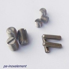 Gewindestifte Schlitz DIN 551 Edelstahl VA Madenschrauben M2 M3 M4 M5 M6 M8 M10 