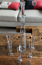 90th Design Likör Grappa Set Glas 1 Karaffe 6 Gläser Bauhausstil by Deru Bamberg