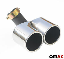 Auspuffblende Endrohr für Smart ForTwo 2007-2014 Doppelrohr Edelstahl Chrom 1tlg