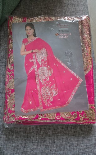 Sari pink neu ovp - sari,