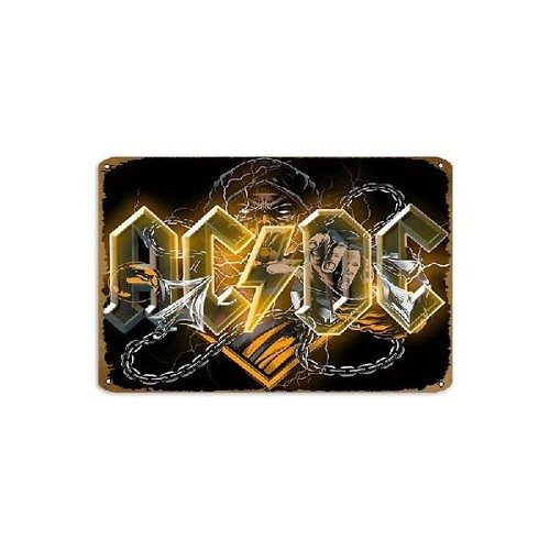Blechschild acdc schwarz - blechschild, ac