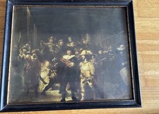 Rembrandt Druck Gemälde Soldaten Nachtwache Weltkrieg 40x34 cm