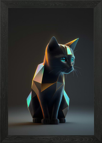 Geometrische süße katze - süße,