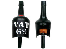 Figürlicher Alter Werbe-Flaschen-Ausgießer "VAT '69 SPIRITUOSEN" (11cm) Werbung