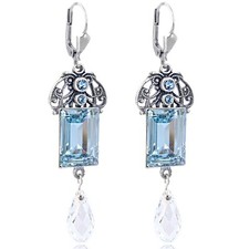 Jugendstil Ohrringe Silber