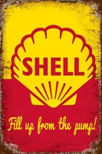 Retro Blechschild SHELL 30 x