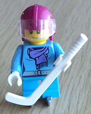 Lego Figur hol081 Frau Eishockeyspieler Minifigur Zubehör 60133