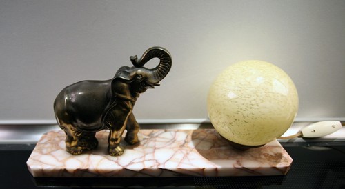 Art deco tischlampe figur - art,