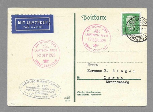 Zeppelin deutschlandfahrt 1929 - zeppelin,
