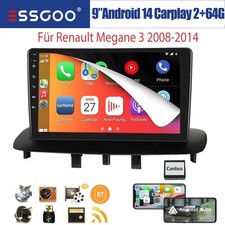 Für Renault Megane 3 64GB Android14 Autoradio Carplay GPS NAVI WIFI Bluetooth FM