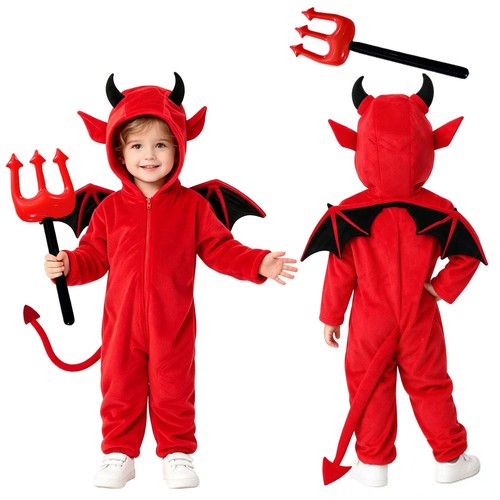 Teufel kostüm rot overall mit - rot,