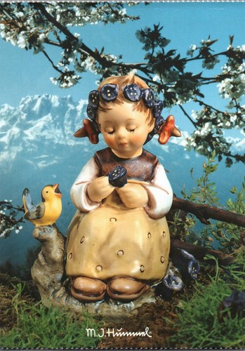 Hummel figur mädchen mit - ak,