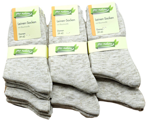 Damen und herren leinensocken - damen,