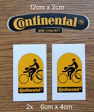 3 Sticker Aufkleber Continental Reifen Tire Pneu Rennrad Motorrad 80er Jahre