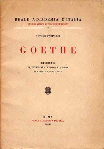 Arturo farinelli goethe - arturo,