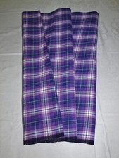 TRUE VINTAGE STOFF 130x160cm "LILA KARO" METERWARE BEKLEIDUNG ROCK HOSE #4