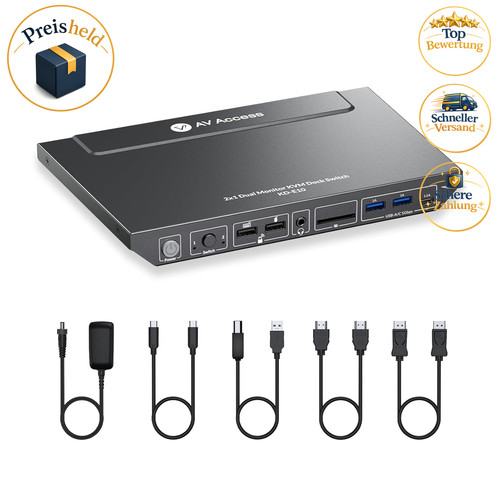 Dockingstation kvm switch 100w - switch,