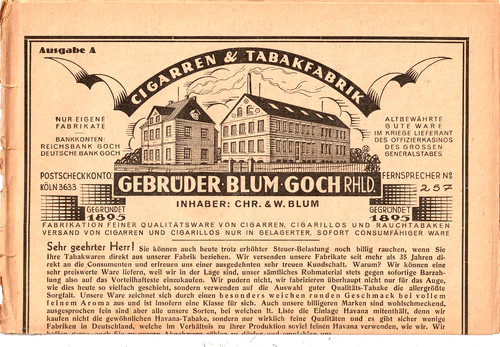 Werbung zigarren - werbung, zigarren-