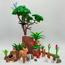 Playmobil® Figuren-Set Waldtiere Reh Fuchs Waschbär Hase Igel Eichhörnchen MOC