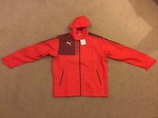 Puma Mestre Regenjacke mit Kapuze Rot In Herren Größe XL BRANDNEU
