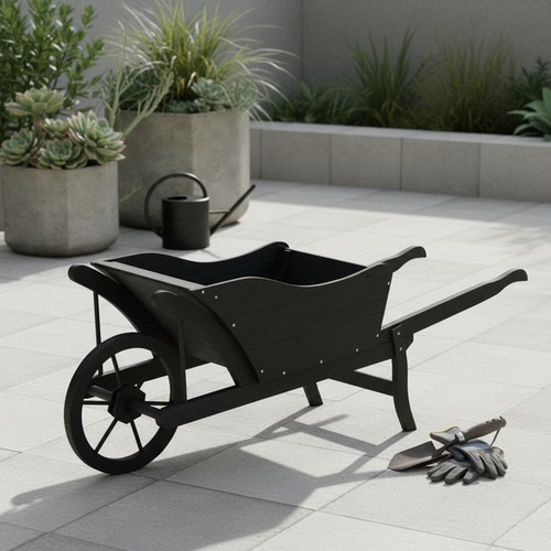 Blumenkarre schwarz - blumenkarre,