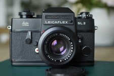 Leicaflex SL2 mit Summicron-R 50mm f/2 + orig. Leica Ledertasche – Top Zustand
