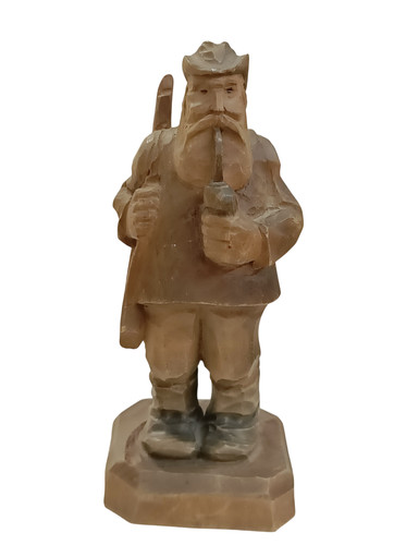 Vintage holzfigur förster - holzfigur,