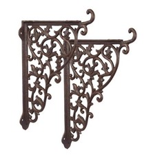 Regalhalter 2 Blumen Regalstützen Geschenk Jugendstil Vintage farbig H.37 cm