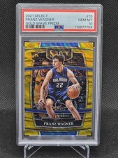 PSA 10 Franz Wagner 2021-22 Panini Select GOLD WAVE PRIZM #120  RC
